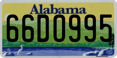 AL license plate 66DO995