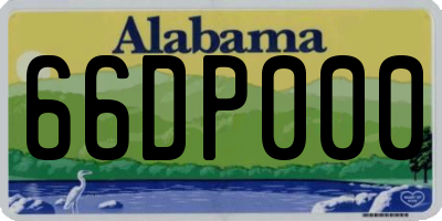 AL license plate 66DP000