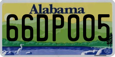 AL license plate 66DP005