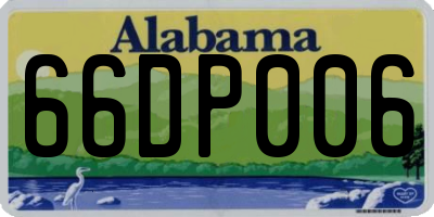 AL license plate 66DP006