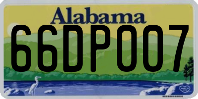 AL license plate 66DP007