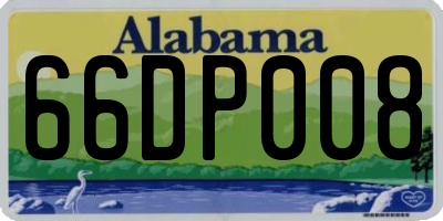AL license plate 66DP008