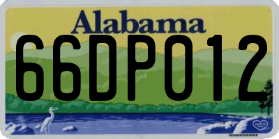 AL license plate 66DP012