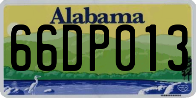 AL license plate 66DP013