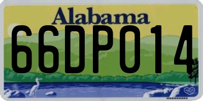 AL license plate 66DP014