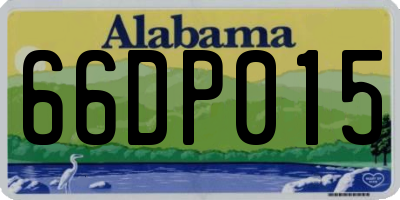 AL license plate 66DP015