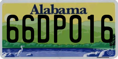 AL license plate 66DP016