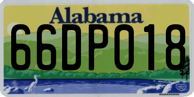 AL license plate 66DP018
