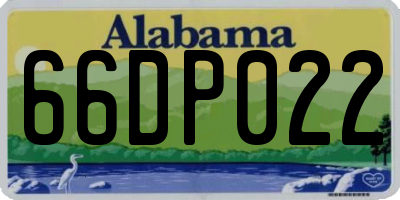 AL license plate 66DP022