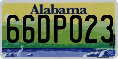 AL license plate 66DP023