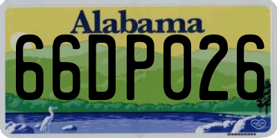 AL license plate 66DP026