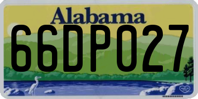 AL license plate 66DP027