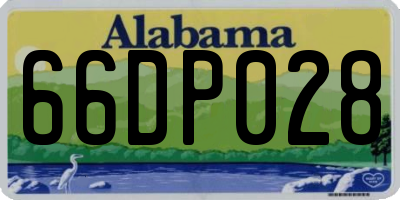 AL license plate 66DP028