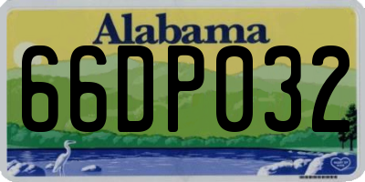 AL license plate 66DP032