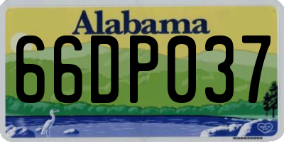 AL license plate 66DP037