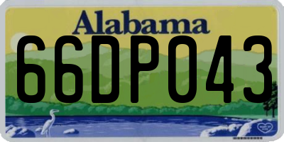 AL license plate 66DP043