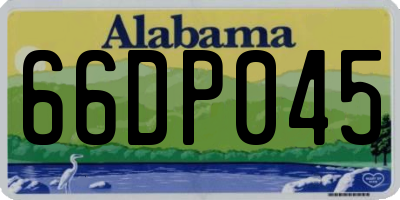 AL license plate 66DP045