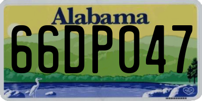 AL license plate 66DP047
