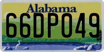 AL license plate 66DP049