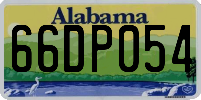 AL license plate 66DP054