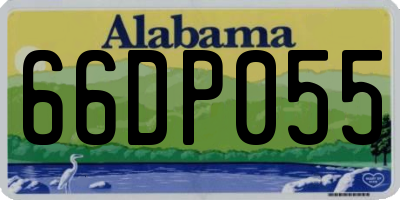 AL license plate 66DP055