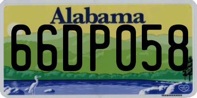 AL license plate 66DP058