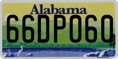 AL license plate 66DP060