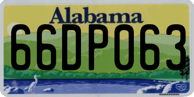 AL license plate 66DP063