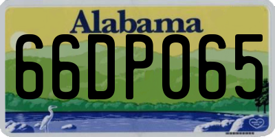 AL license plate 66DP065