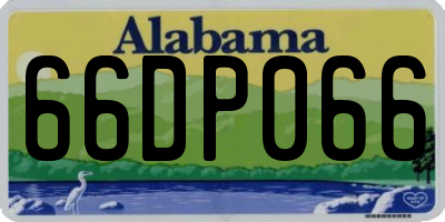 AL license plate 66DP066