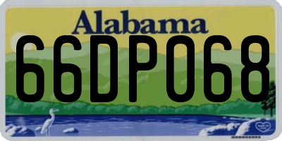 AL license plate 66DP068