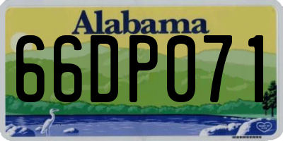AL license plate 66DP071