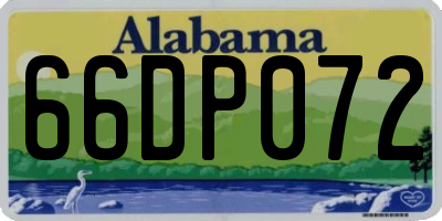AL license plate 66DP072
