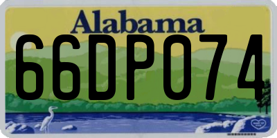 AL license plate 66DP074