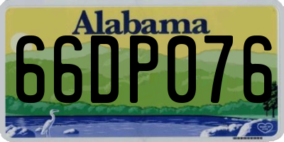 AL license plate 66DP076