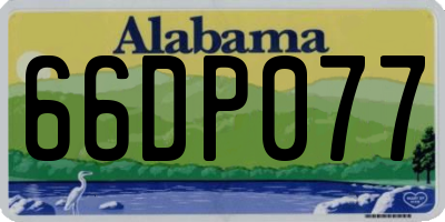 AL license plate 66DP077
