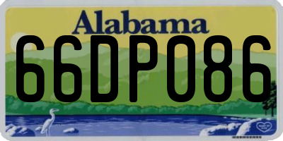 AL license plate 66DP086