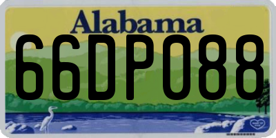 AL license plate 66DP088