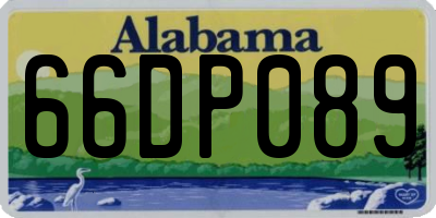 AL license plate 66DP089