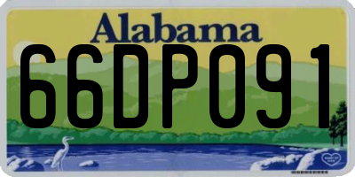 AL license plate 66DP091