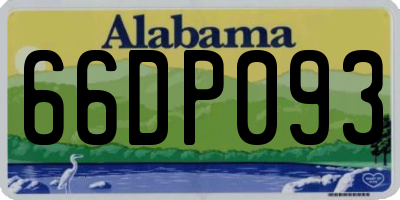 AL license plate 66DP093