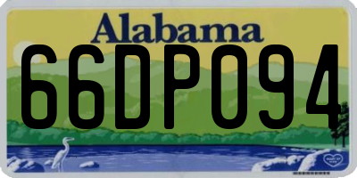AL license plate 66DP094