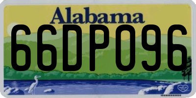 AL license plate 66DP096