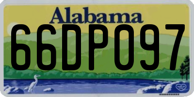 AL license plate 66DP097
