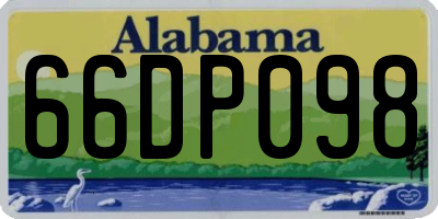 AL license plate 66DP098