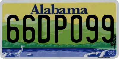 AL license plate 66DP099