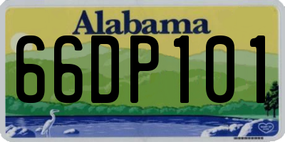 AL license plate 66DP101