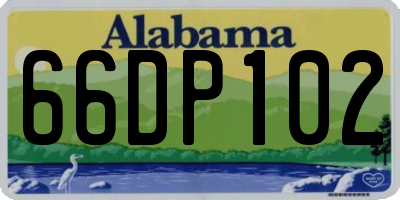 AL license plate 66DP102