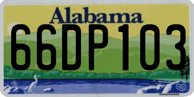 AL license plate 66DP103