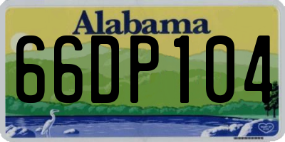 AL license plate 66DP104